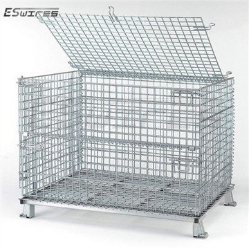 Recipiente de malha de arame com tampa