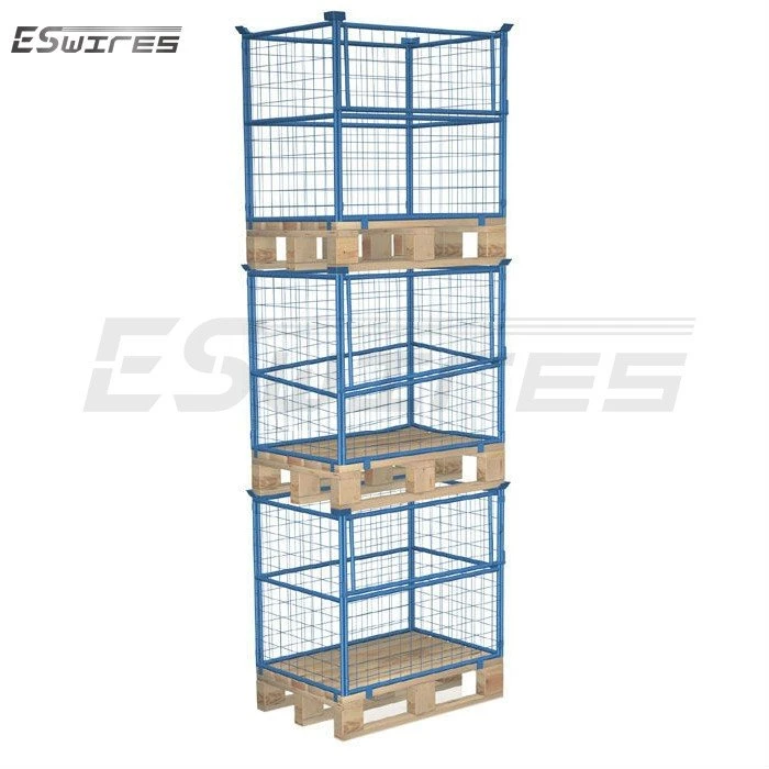 Wire Mesh Pallet Cages stack